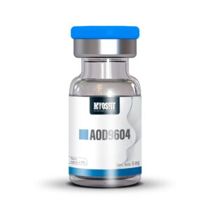 Vial de AOD-9604 de 5mg alta pureza grado investigación Myosfit México quema de grasa