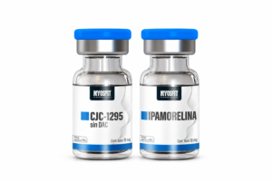 Stack muscular con CJC-1295 e Ipamorelina enfocado en recuperación muscular, señalización de hormona de crecimiento y rendimiento físico en México