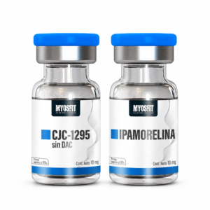 Stack muscular con CJC-1295 e Ipamorelina enfocado en recuperación muscular, señalización de hormona de crecimiento y rendimiento físico en México